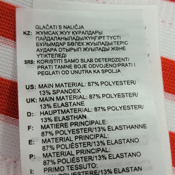 Adidas Women's Originals Lush Red And White Active Cycling Bodysuit Sz Small NEW - Picture 12 of 12